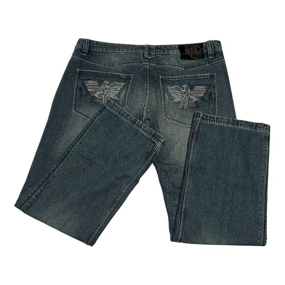 Antik‎ Denim Jeans Men 40 Straight Med Wash Cowboy Embellished Western FLY Y2K - Picture 1 of 11